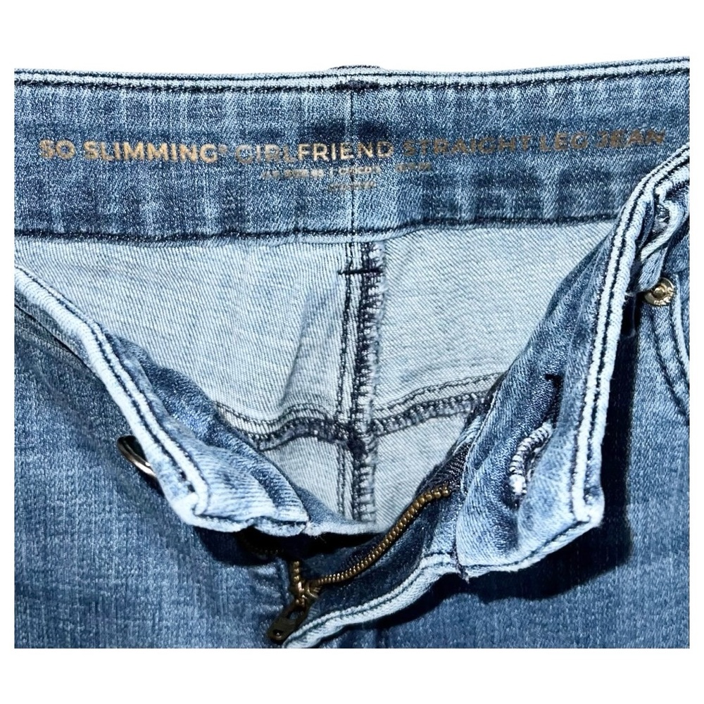 Chico’s Jeans Women’s 6 Short Blue So Slimming Girlfriend Straight Leg 32x28 - Picture 2 of 5